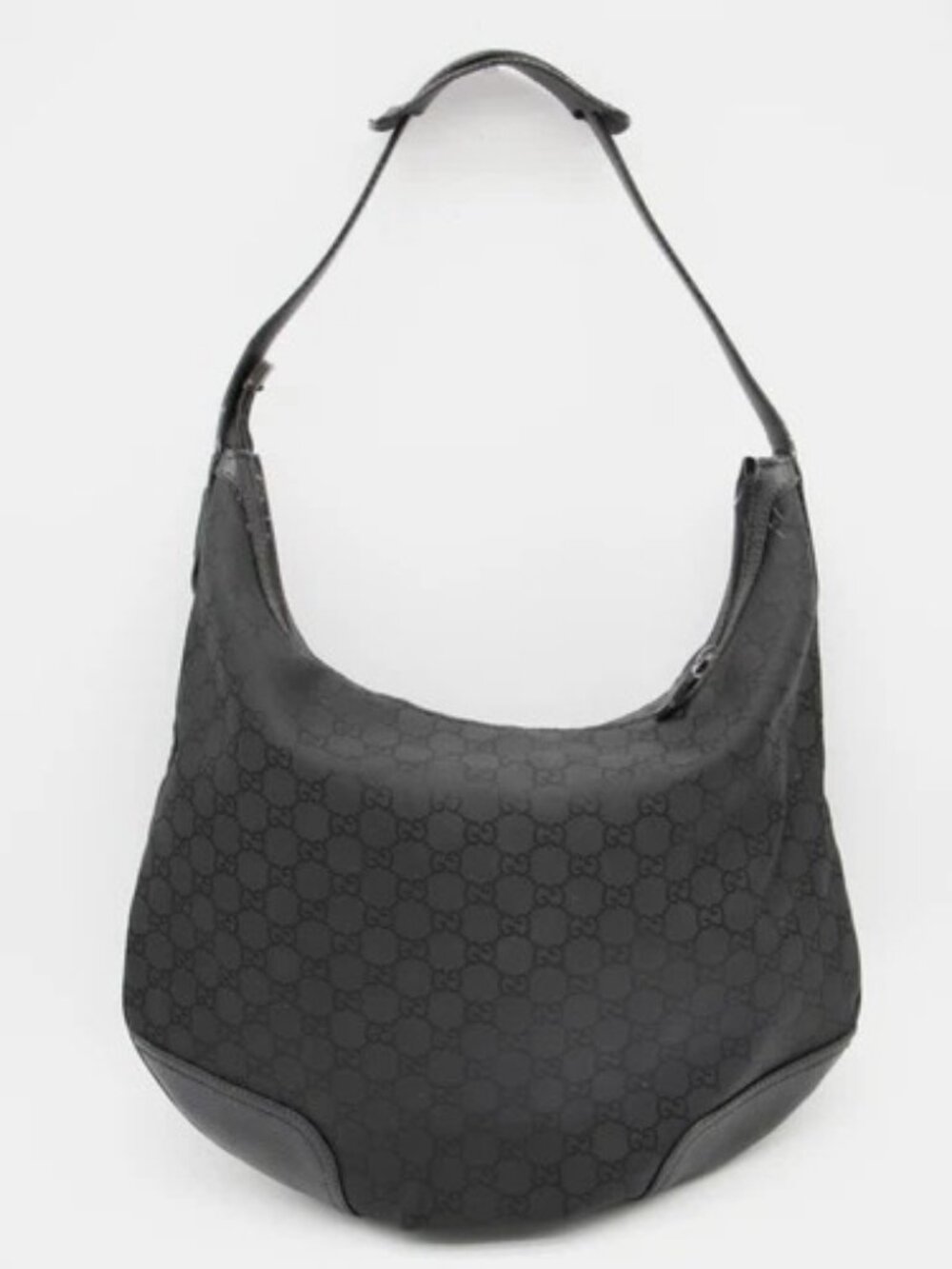 Gucci Black Large GG Canvas Princy Hobo Bag